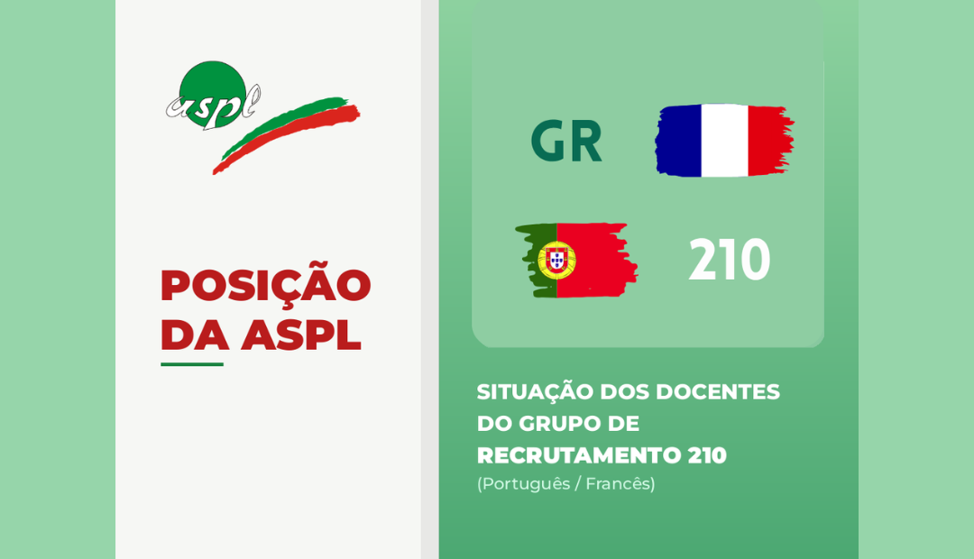 Posição da ASPL: Docentes do Grupo de Recrutamento 210 (Português/Francês)